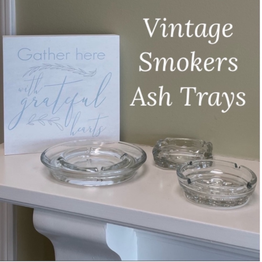 Vintage Ashtrays Beautiful Heavyweight Collectors Pieces Assortment 3 Ashtrays